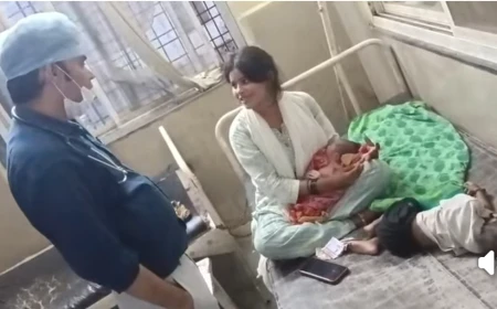 इलाज से इनकार के बाद 45 किमी दूर गुना पहुंची प्रसूता, रात 2 बजे डॉक्टर ने बचाई मां-बच्चे की जान