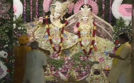 मथुरा में जन्मे कान्हा, श्रीकृष्ण जन्मभूमि पर गूंजे बधाई गीत; घर-घर मनाया गया जन्मोत्सव