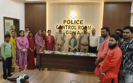 गुना पुलिस की तकनीकी कार्रवाई से 15.80 लाख के 79 गुम मोबाइल बरामद, मालिकों को लौटाए फोन