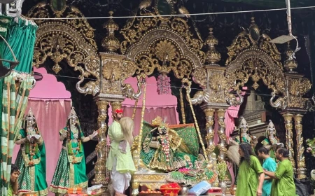 बांकेबिहारी मंदिर में जन्माष्टमी की रात 1:45 बजे होगी मंगला आरती, सिर्फ 600 भक्तों को मिलेगा प्रवेश; आरती के बाद पूरी रात दर्शन