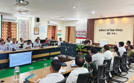 सीईओ जिला पंचायत की अध्यक्षता में विभिन्न विभागों की समीक्षा बैठक संपन्न