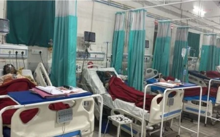 आगरा में वायरल फीवर-पीलिया के मरीज बढ़े, एसएन मेडिकल कॉलेज की इमरजेंसी फुल; सांस के मरीजों को ऑक्सीजन
