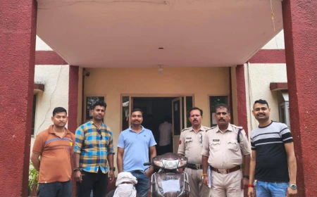गुना कोतवाली पुलिस ने लूट की घटना का खुलासा कर आरोपी किया गिरफ्तार, लूटी गई स्कूटी बरामद