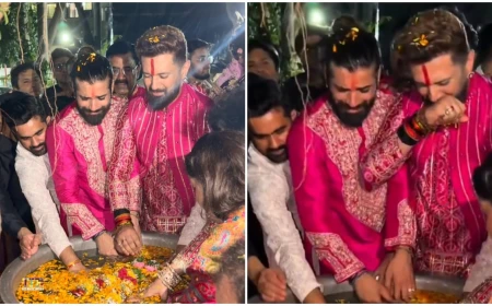 गणपति विसर्जन: बप्पा को विदाई देते वक्त भावुक हुए चिराग पासवान और विशाल सिंह, छलके आंसू