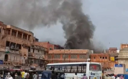 जयपुर की बड़ी चौपड़ में भीषण आग, सेठी कॉम्प्लेक्स के भवन मालिक पर एफआईआर