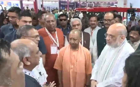 यूपी इंटरनेशनल ट्रेड शो का आगाज, अमित शाह ने किया उद्घाटन; सीएम योगी बोले- दुनिया के बाजार से जोड़ना है यूपी