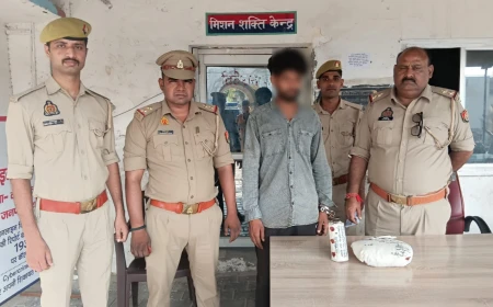 परशुराम जी की मूर्ति क्षतिग्रस्त करने वाला आरोपी गिरफ्तार, पुलिस ने 640 ग्राम गांजा भी किया बरामद