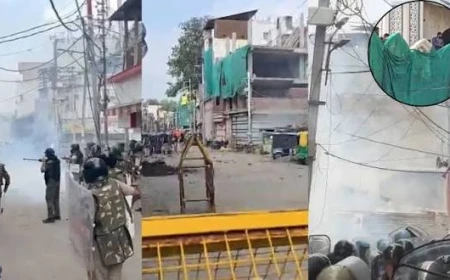 उज्जैन में शाही मस्जिद के हिस्से को हटाने पर बवाल, पथराव के बाद आंसू गैस के गोले; भारी पुलिस बल तैनात