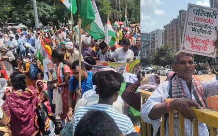 बिहार: परिचारी अभ्यर्थियों का प्रदर्शन, मुख्यमंत्री आवास की ओर बढ़ रहे अभ्यर्थियों को पुलिस ने रोका