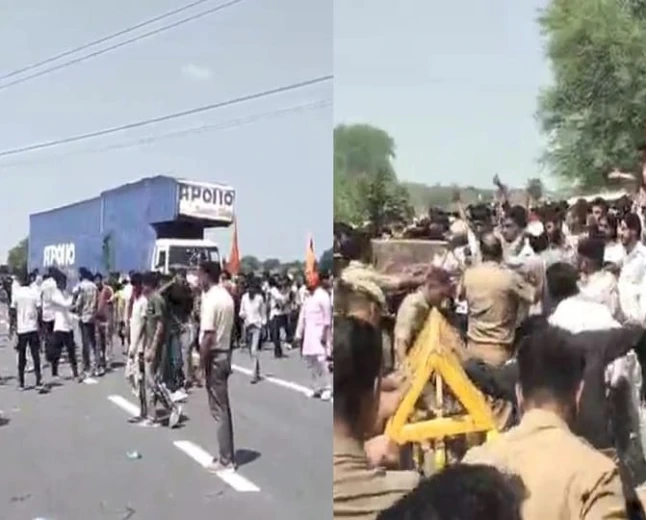 यूजीसी के विरोध में बवाल: आगरा में यमुना एक्सप्रेसवे पर हंगामा, भीड़ ने किया पथराव; पुलिस ने लाठी चलाई