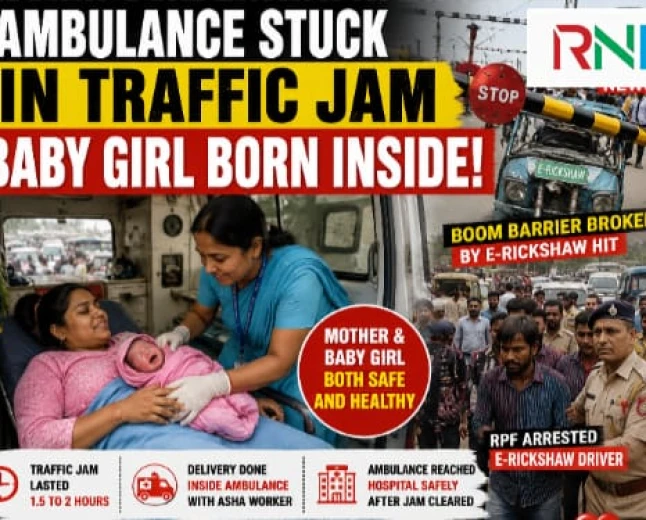 Ambulance Stuck in Traffic Jam, Baby Girl Born Inside; ASHA Worker Helps Deliver Baby, Mother and Newborn Safe
