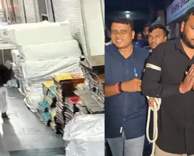 सूरत में 10 हजार वेतन को लेकर विवाद, कर्मचारी ने गोदाम में लगाई आग; 24 करोड़ के सामान के नुकसान का दावा