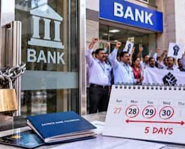 बैंक हड़ताल तय: 28 से 30 सितंबर तक बंद रहेंगे बैंक, लगातार पांच दिन प्रभावित हो सकती हैं बैंकिंग सेवाएं