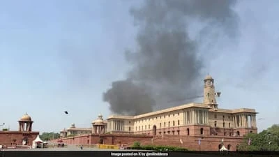 Fire Breaks Out at Delhi’s North Block, Six Fire Engines Rushed to Spot