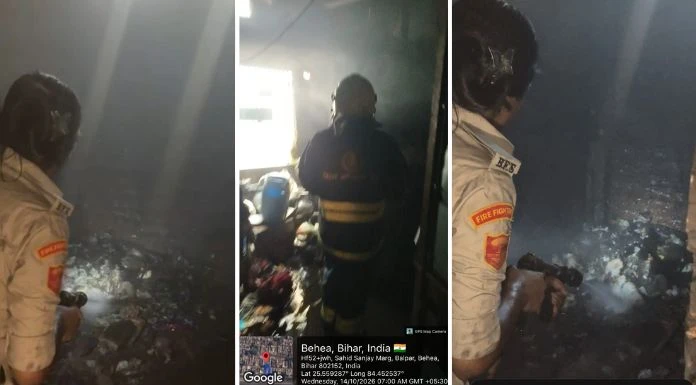 FOUR STOREY HOUSE CAUGHT FIRE