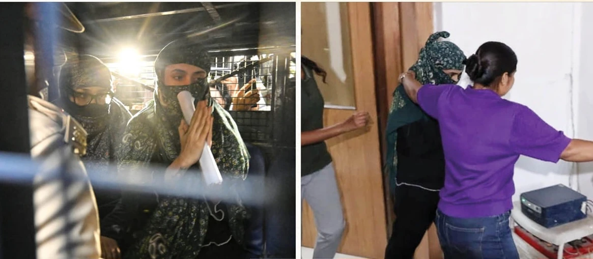 यूपी: पुलिस वैन में बैठते ही श्रद्धा दुबे ने जोड़े हाथ, साढ़े छह घंटे की पूछताछ में शिवा शर्मा की मौत से जुड़े कई सवालों पर जांच