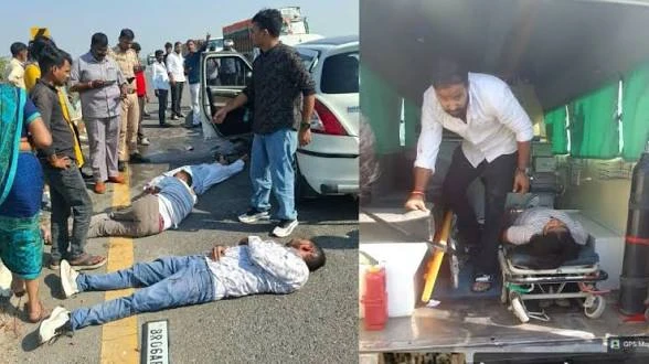 पूर्वांचल एक्सप्रेसवे पर दो कारों की टक्कर, बिहार के दो लोगों की मौत; सात घायल