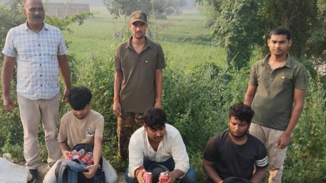 THREE ARRESTED WITH 72 LITRES OF BEER