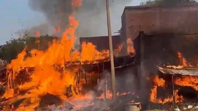 FIRE ENGULFED HOMES OF 10 FAMILIES