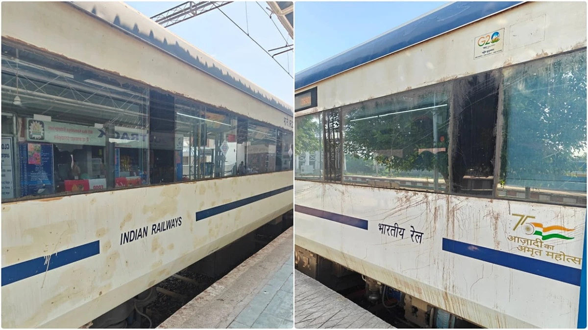 वंदे भारत में टूटे शीशे और जंग लगा टॉयलेट, यात्री की शिकायत पर रेलवे ने लिया एक्शन