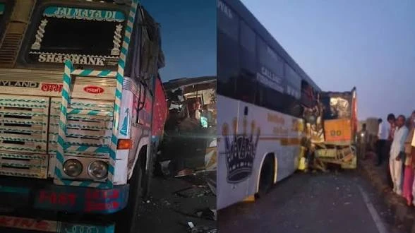 छत्तीसगढ़: रायपुर-बिलासपुर हाईवे पर बस-ट्रक की टक्कर, 3 यात्रियों की मौत, 10 घायल