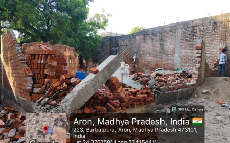 आरोन में प्रशासन की बड़ी कार्रवाई, शासकीय भूमि से हटाया अवैध अतिक्रमण; हनुमान मंदिर के पास ठेले भी हटाए