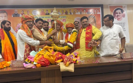 ब्रज क्षेत्र अध्यक्ष किसान मोर्चा पूर्णेश मिश्रा का प्रथम आगमन, भाजपा कार्यकर्ताओं ने किया भव्य स्वागत