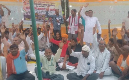PROTEST FOR HALTS OF TRAINS