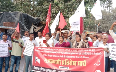 CPI-ML TOOK OUT PROTEST MARCH
