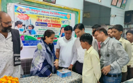 सेवा संकल्प अभियान के तहत 480 विद्यार्थियों का स्वास्थ्य एवं नेत्र परीक्षण, विधायक प्रियंका पेंची ने 20 चिन्हित बच्चों को वितरित किए निःशुल्क चश्मे