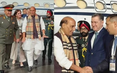 ताजिकिस्तान पहुंचे राजनाथ सिंह, रक्षा सहयोग बढ़ाने पर हुई चर्चा