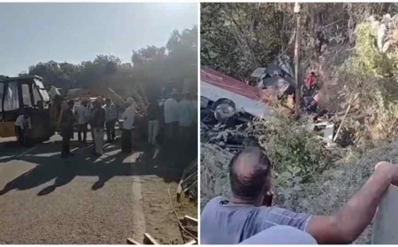 मनाली-कीरतपुर हाईवे पर दर्दनाक हादसा, खाई में गिरी गाड़ी; चार लोगों की मौत