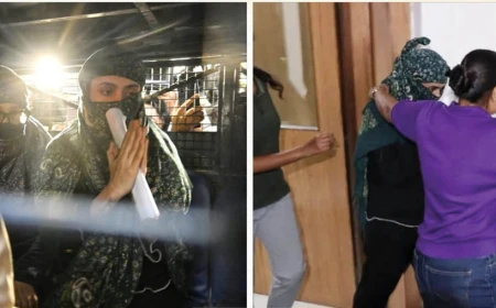 यूपी: पुलिस वैन में बैठते ही श्रद्धा दुबे ने जोड़े हाथ, साढ़े छह घंटे की पूछताछ में शिवा शर्मा की मौत से जुड़े कई सवालों पर जांच