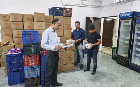 राजस्‍व अधिकारियों ने खाद्य सुरक्षा विभाग के साथ खाद्य प्रतिष्‍ठानों पर की छापेमार कार्यवाही