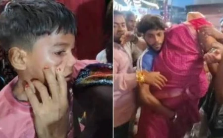 लखीमपुर खीरी में झांकी के बीच घुसे दो सांड़, महिलाओं-बच्चों समेत 10 घायल