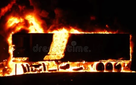 TWO YOUTH KILLED, SEVERAL INJURED, TRUCK ABLAZED