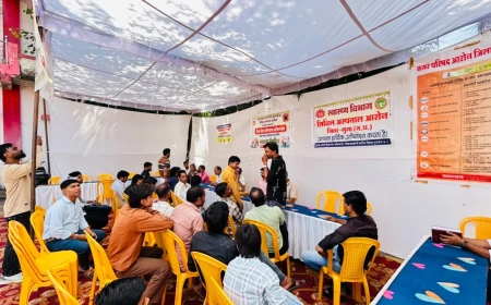 आरोन में ‘सेवा सेतु शिविर’ का आयोजन, जनकल्याणकारी योजनाओं का लाभ दिलाने हितग्राहियों का किया पंजीयन; स्वास्थ्य परीक्षण भी हुआ
