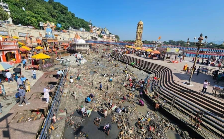 हरिद्वार की हर की पौड़ी पर गंगाजल का संकट, सूने पड़े घाट