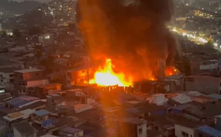 मुंबई के साकीनाका में कबाड़ गोदाम में भीषण आग, दो की मौत और चार झुलसे
