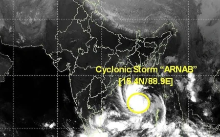चक्रवात ‘अर्नब’ का खतरा बढ़ा, 125 किमी प्रति घंटे की रफ्तार से चलेंगी हवाएं