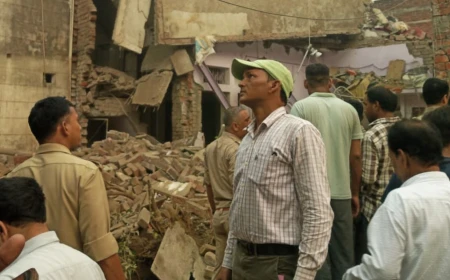 वाराणसी में अवैध पटाखा फैक्टरी में जोरदार धमाका, तीन मंजिला मकान ढहा; दूसरे मकान को भी नुकसान, मलबे में छह लोगों के दबे होने की आशंका