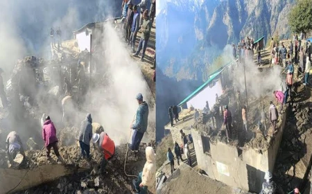 चंबा के सेरी गांव में भीषण अग्निकांड, मकान राख; 20 लाख का नुकसान