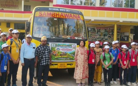 SAMBHAWANA SCHOOL STUDENTS DEPART FOR VALMIKI TIGER RESERVE