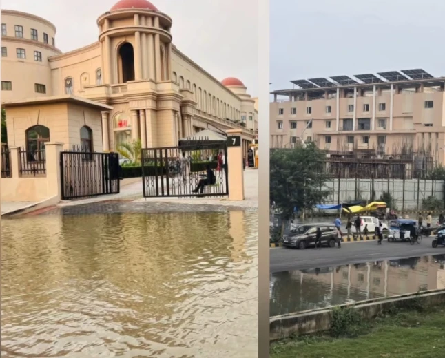लखनऊ में गोमती का जलस्तर बढ़ा, कई इलाके जलमग्न; प्लासियो मॉल मार्ग पर भी भरा पानी